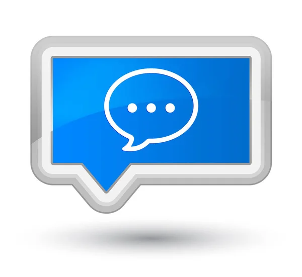 Talk bubble icon prime cyan blue banner button — Stock Photo, Image