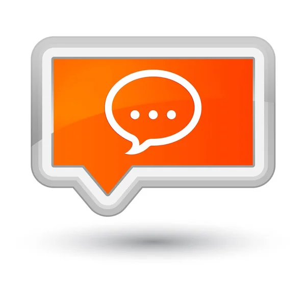 Icono de conversación botón de banner naranja primo — Foto de Stock