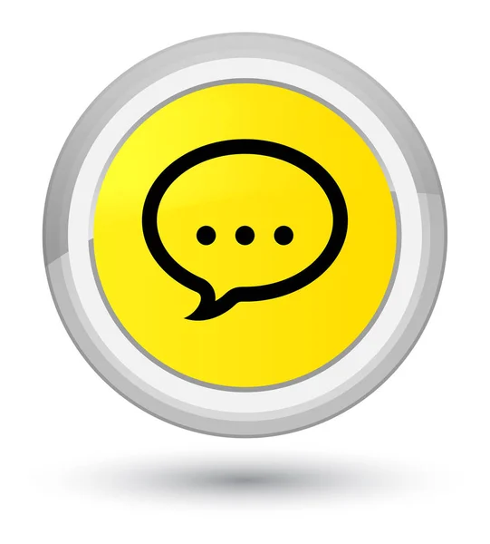 Talk icon premier bouton rond jaune — Photo