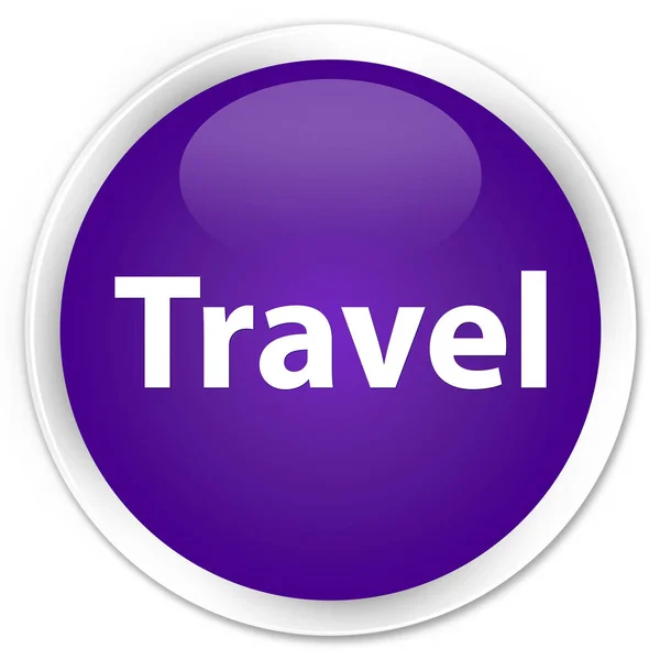 旅行プレミアム パープル ラウンド ボタン — ストック写真