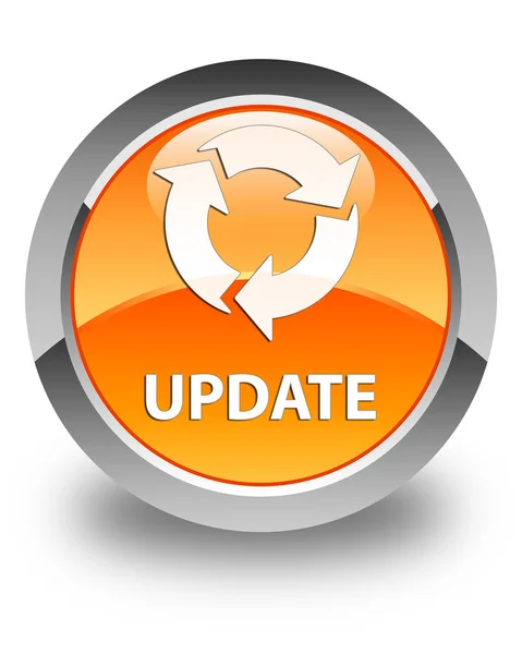 Update (refresh icon) glossy orange round button