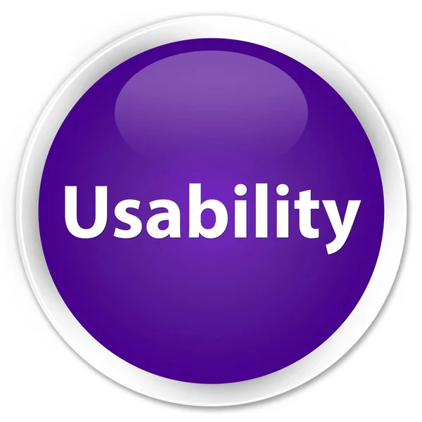 Użyteczność premium fioletowy okrągły przycisk — Zdjęcie stockowe