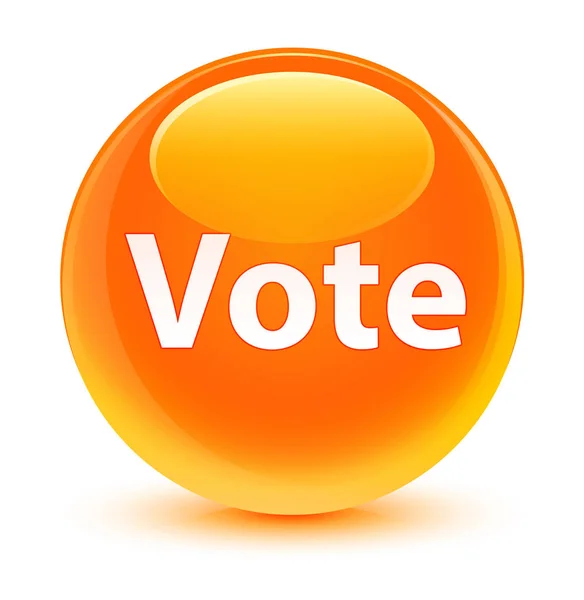 Votez bouton rond orange vitreux — Photo