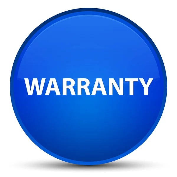 Warranty special blue round button — Stock Photo, Image