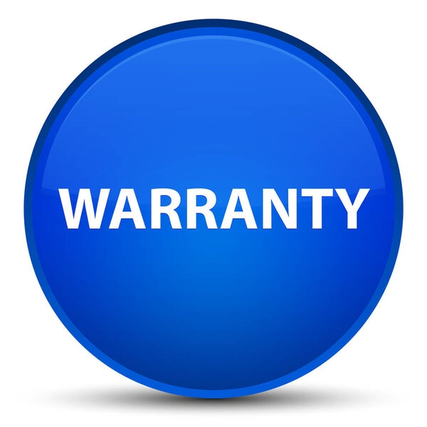 Warranty special blue round button