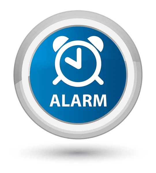 Alarm prime blauer runder Knopf — Stockfoto