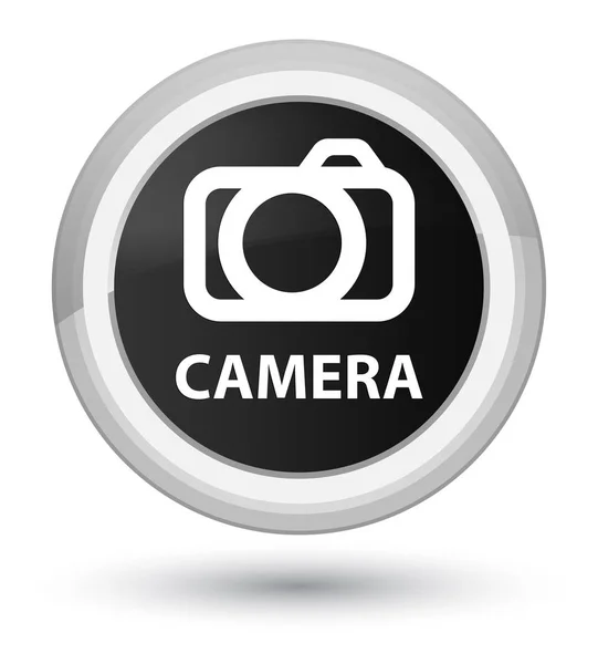 Camera prime black round button — Stock Photo, Image