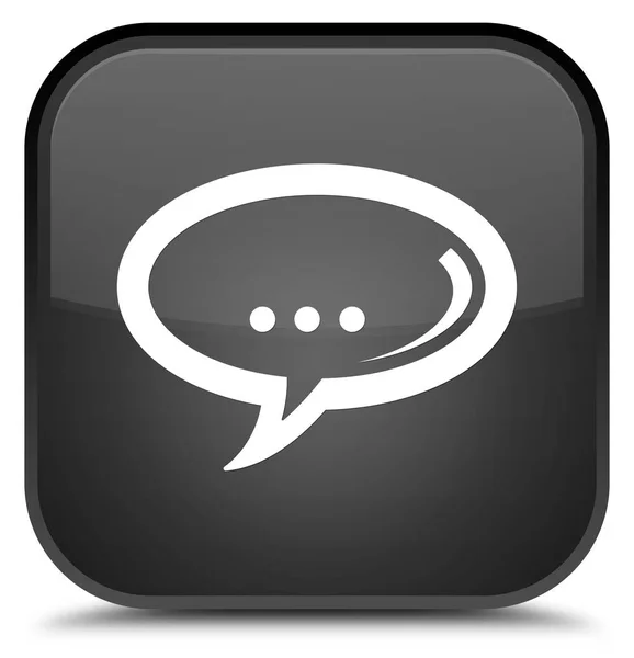 Chat icon special black square button — Stock Photo, Image