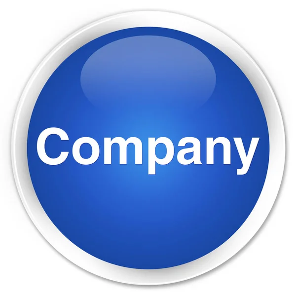 Синяя круглая кнопка компании — стоковое фото