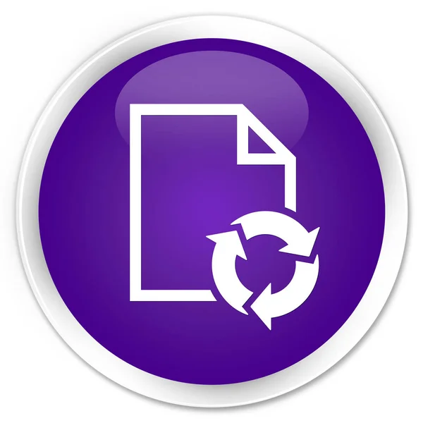 Document process icon premium purple round button