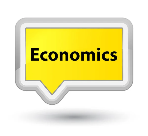 Botón de bandera amarilla principal de Economía — Foto de Stock