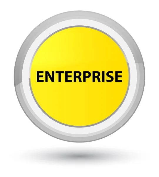 Enterprise eerste gele ronde knop — Stockfoto