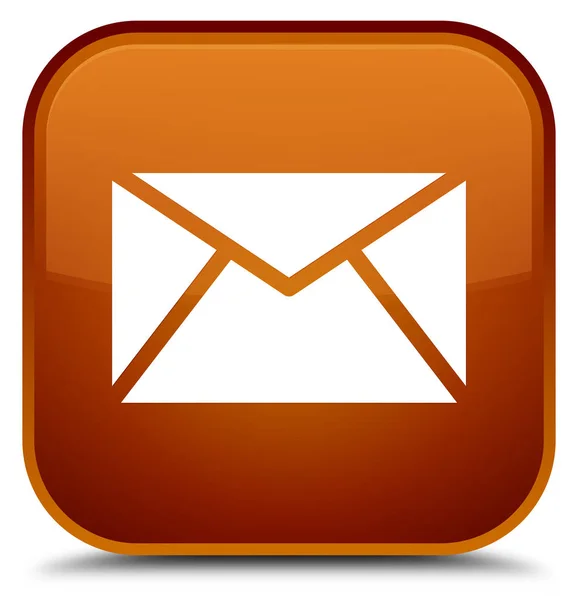 Email icon special brown square button — Stock Photo, Image