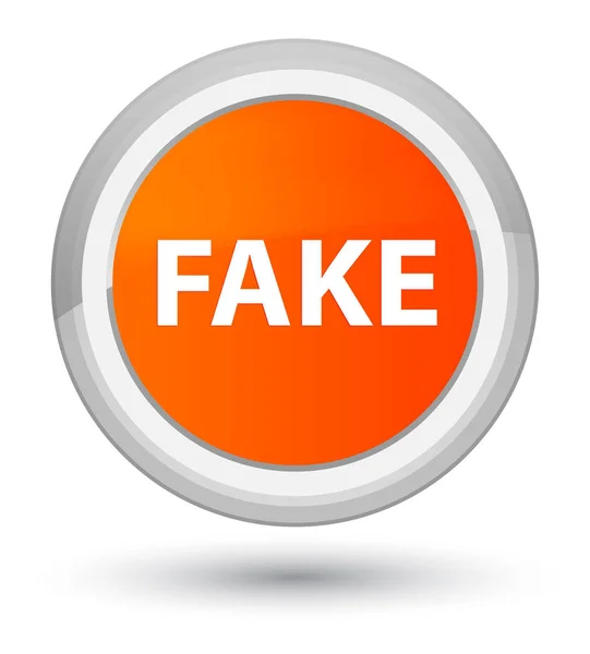 Fake Prime orangefarbene runde Taste — Stockfoto