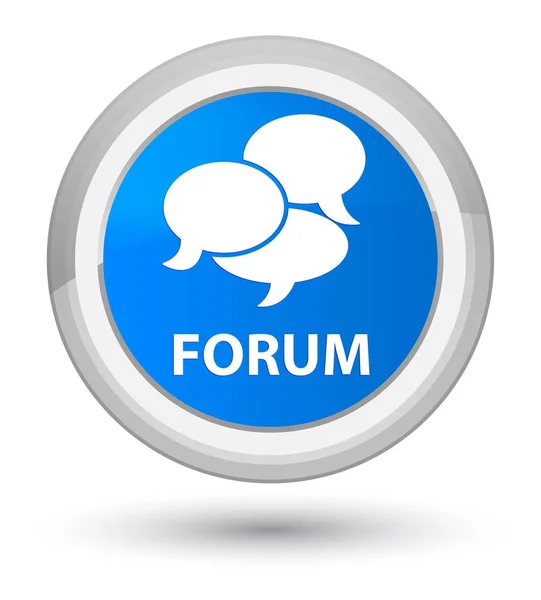 Forum (comments icon) prime cyan blue round button — Stock Photo, Image