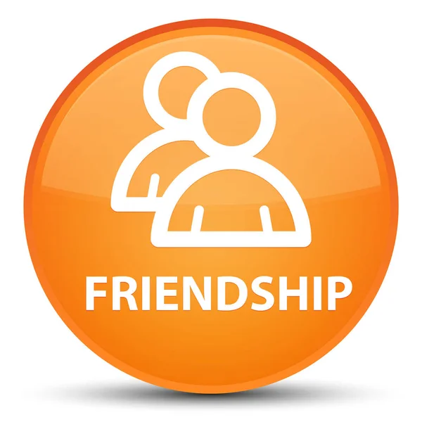 Barátság (csoport ikon) különleges narancs kerek gomb — Stock Fotó