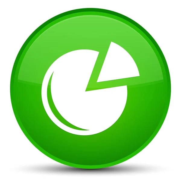 Піктограма графіка спеціальна зелена кругла кнопка — стокове фото