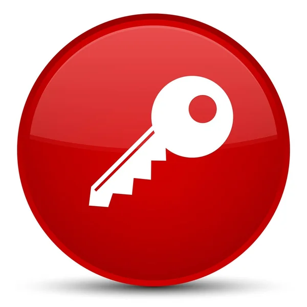 Icono clave especial rojo botón redondo — Foto de Stock