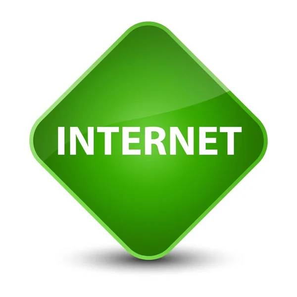 インターネットのエレガントな緑色のひし形のボタン — ストック写真
