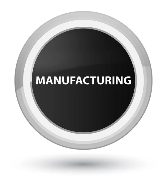 Manufacturing prime black round button — Stock Photo, Image