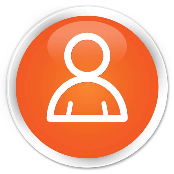 Icona membro Premium arancio pulsante rotondo — Foto Stock