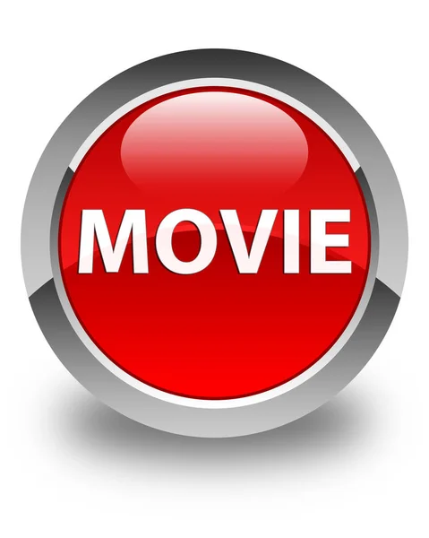 Movie glossy red round button — Stock Photo, Image