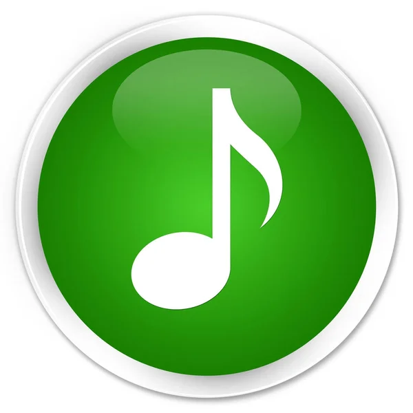 Hudební ikona premium zelené kulaté tlačítko — Stock fotografie
