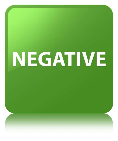 Negativer weicher grüner quadratischer Knopf — Stockfoto