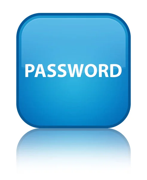 Password special cyan blue square button — Stock Photo, Image