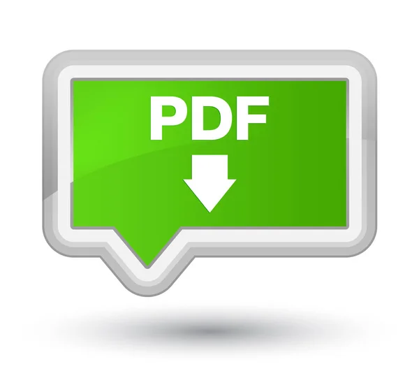 PDF download icon prime soft green banner button — Stock Photo, Image