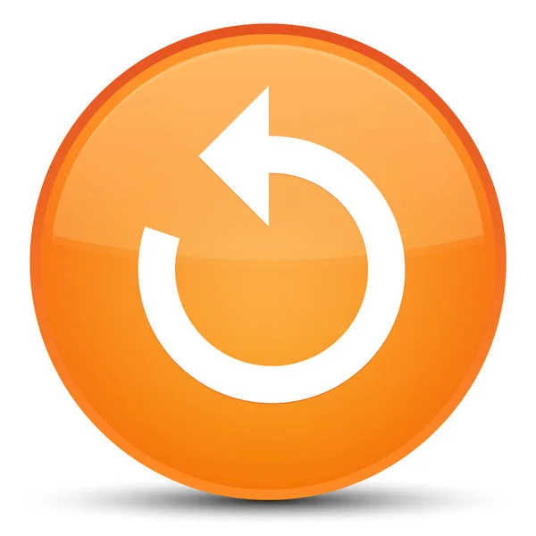 Pilen ikonen särskilda orange runda knappen Uppdatera — Stockfoto