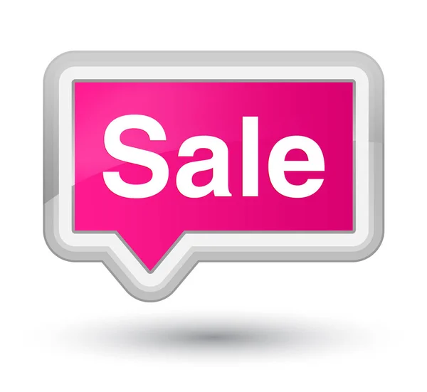 Розовая кнопка на продажу — стоковое фото