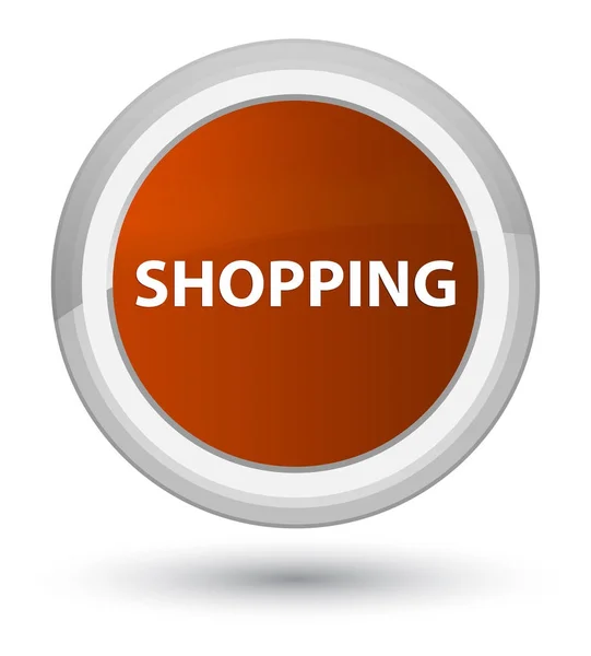 Shopping botão redondo marrom principal — Fotografia de Stock