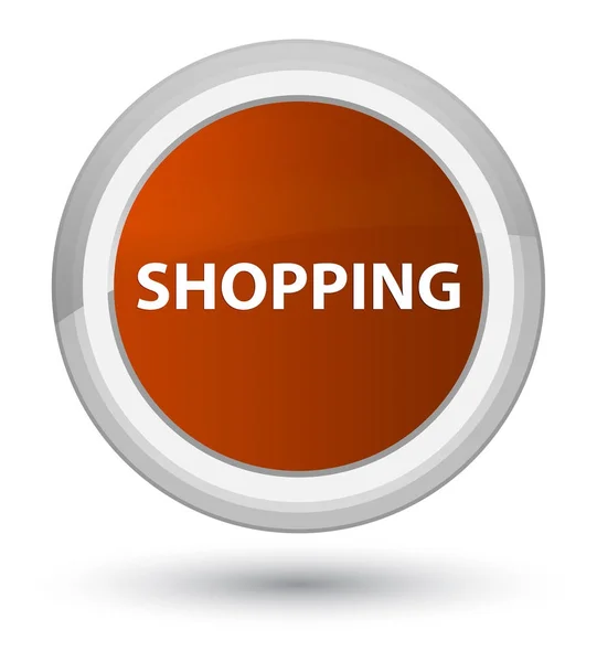 Shopping prime bruna runda knappen — Stockfoto