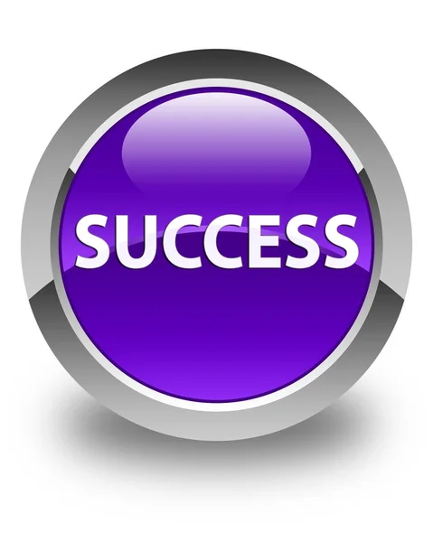 Success glossy purple round button — Stock Photo, Image