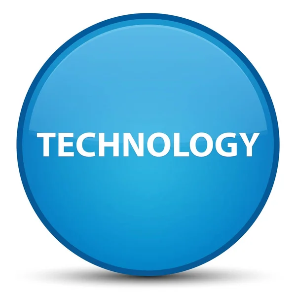 Technology special cyan blue round button — Stock Photo, Image