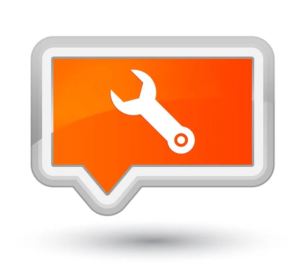 Skiftnyckel ikonen prime orange banner-knapp — Stockfoto