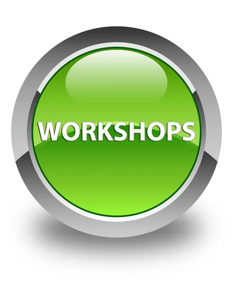 Workshops glanzende groene ronde knop — Stockfoto