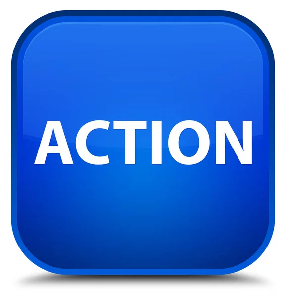 Action special blue square button — Stock Photo, Image