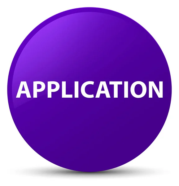 Application purple round button — Stock Photo, Image