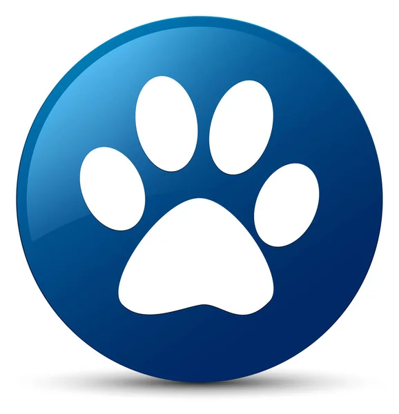 Zwierzę ślad ikonę niebieski okrągły przycisk — Zdjęcie stockowe