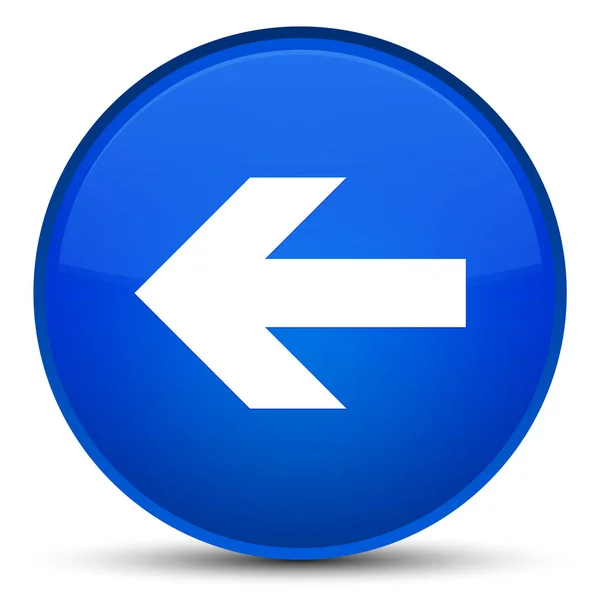 Bakåt-pilen ikonen speciella blå runda knappen — Stockfoto