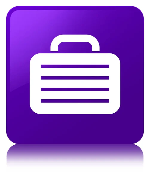 Taschensymbol lila quadratischer Knopf — Stockfoto