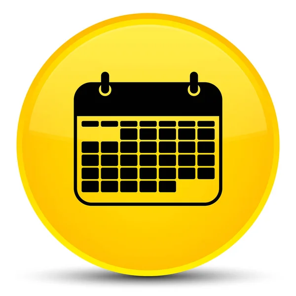 Kalender-ikonen speciella gula runda knappen — Stockfoto