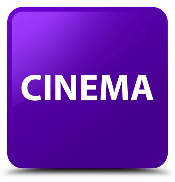 Σινεμά στο μωβ κουμπί τετράγωνο — Φωτογραφία Αρχείου