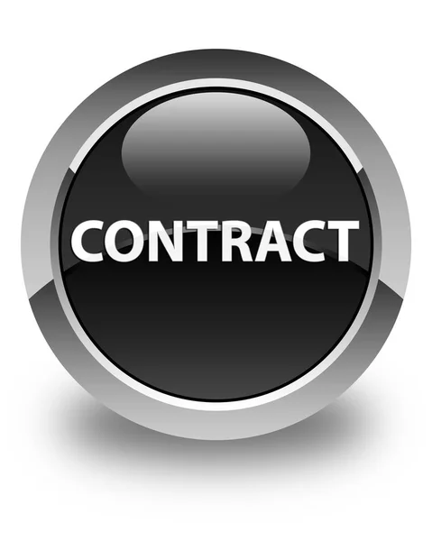 Contract glanzend zwarte ronde knop — Stockfoto