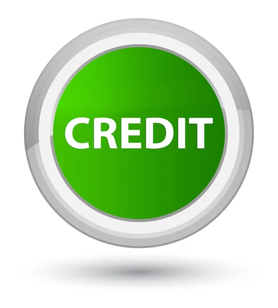 Kredi baş yeşil yuvarlak düğmesi — Stok fotoğraf