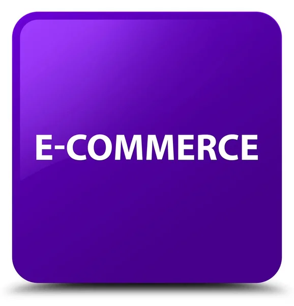 E-commerce roxo botão quadrado — Fotografia de Stock