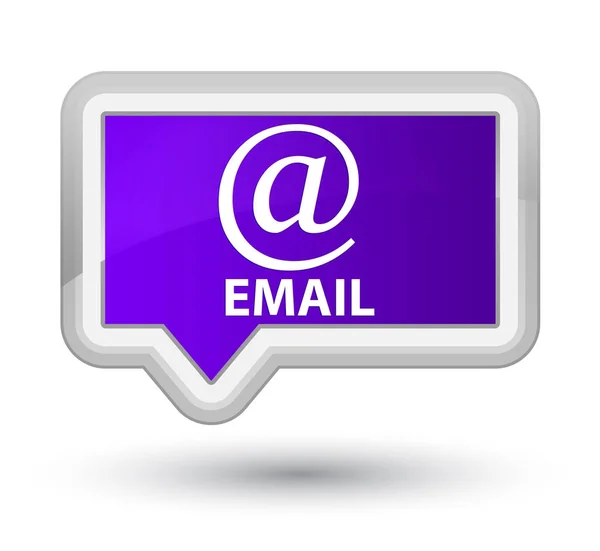 Email (icône d'adresse) bouton de bannière violet premier — Photo