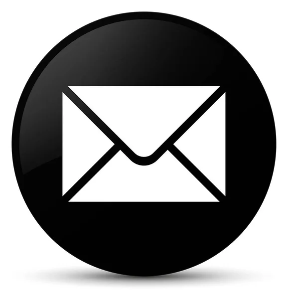 Email icon black round button — Stock Photo, Image